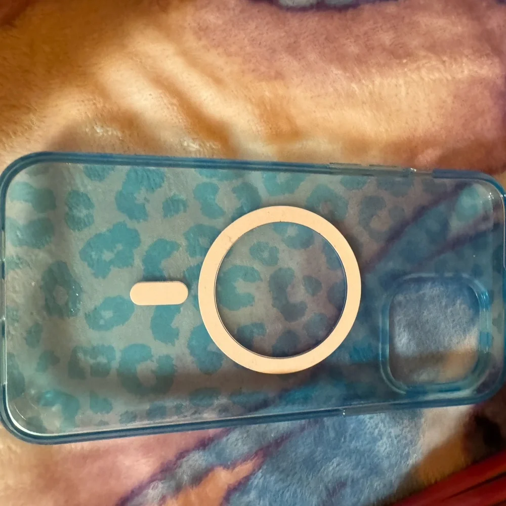 iPhone 13 Pro Max velvet caviar blue leopard case